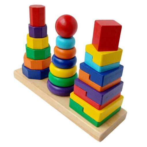 Melissa & Doug Geometric Stacker 21 Pieces