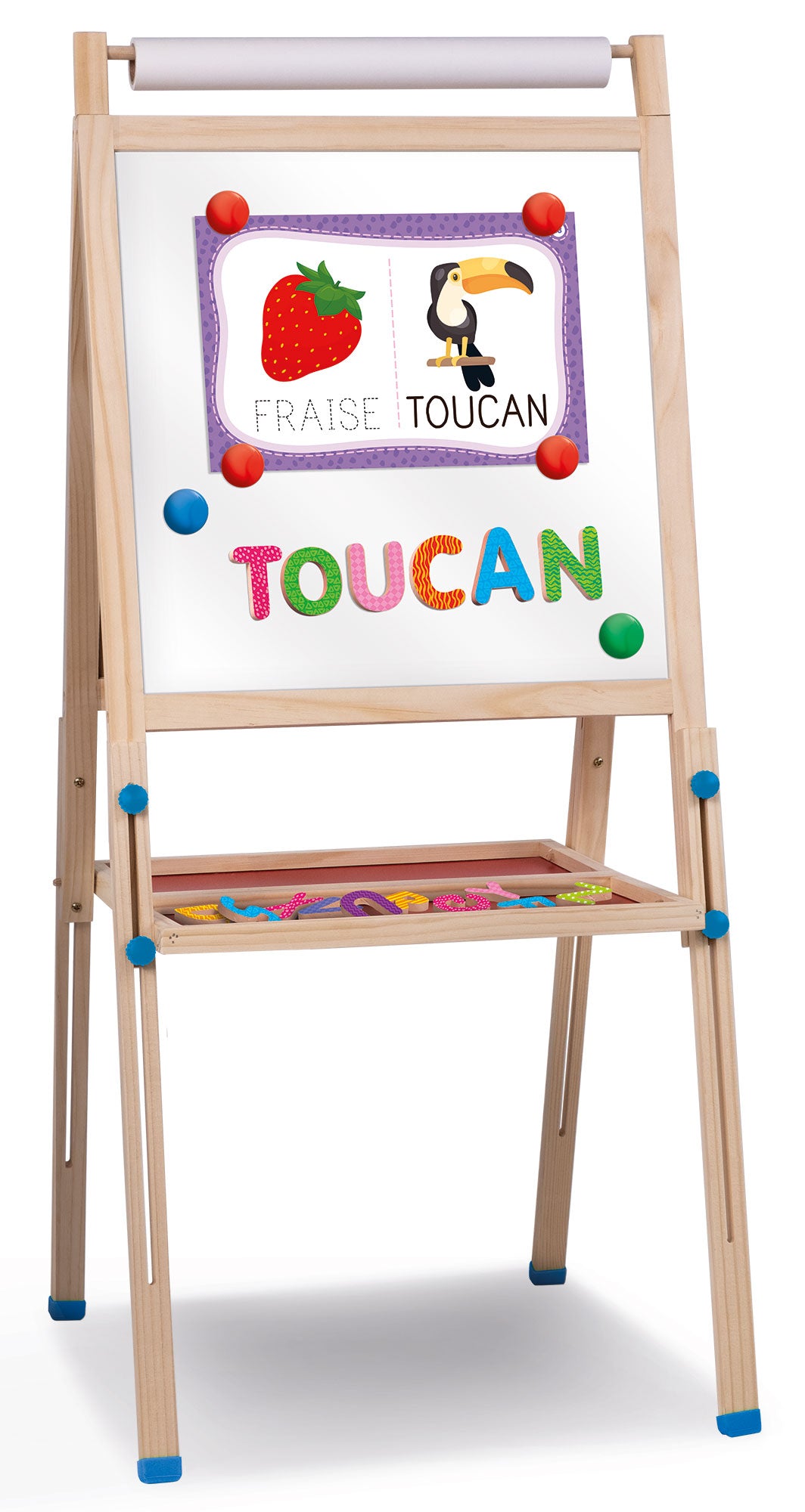 Montessori Grand Tableau Double Face Magnetique En Bois 3-6 ans - Wild Willy