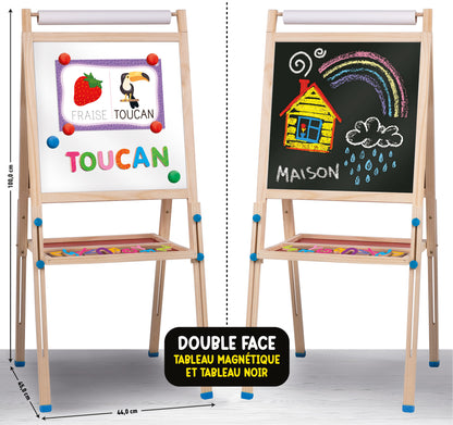 Montessori Grand Tableau Double Face Magnetique En Bois 3-6 ans - Wild Willy