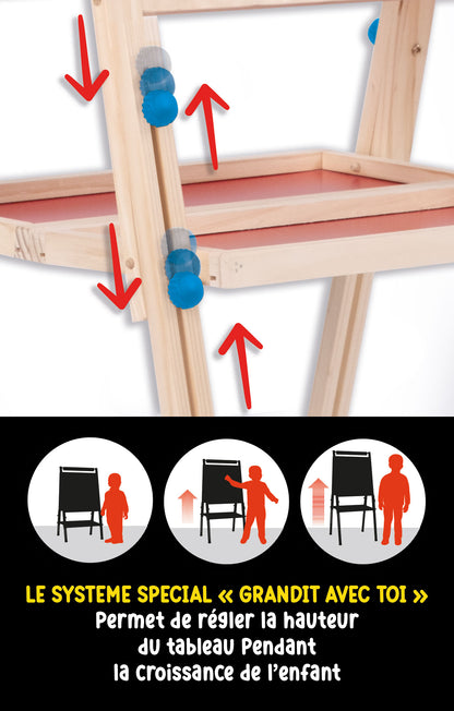 Montessori Grand Tableau Double Face Magnetique En Bois 3-6 ans - Wild Willy