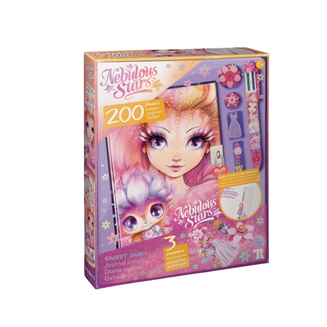 Nebulous Stars Pink Secret Diary with 200 Pages and 44 Activities