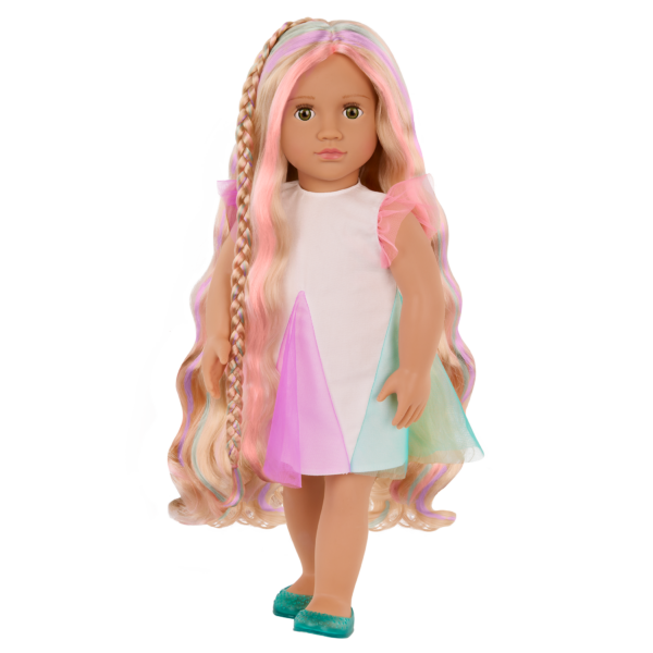 OUR GENERATION  Tessie “From Hair to There”  18'' Hair Grow Doll with Extendable Braid