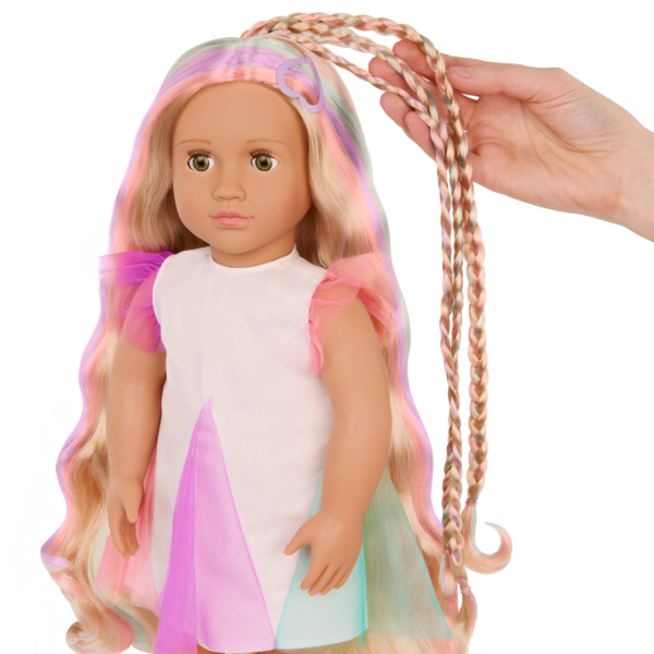 OUR GENERATION  Tessie “From Hair to There”  18'' Hair Grow Doll with Extendable Braid