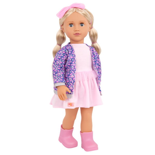 Our Generation Joana 18" Fashion Doll in Leopard Cardigan
