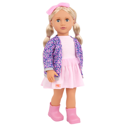 Our Generation Joana 18" Fashion Doll in Leopard Cardigan