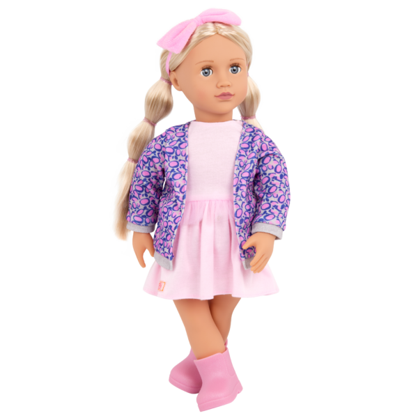 Our Generation Joana 18" Fashion Doll in Leopard Cardigan