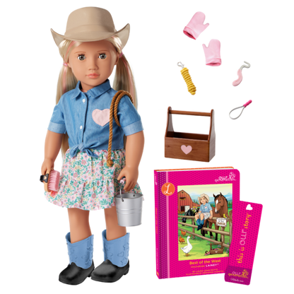 Our Generation  Lainey  Posable 18-inch Cowgirl Doll & Storybook
