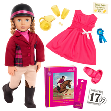 Our Generation Lily Anna with Riding Book