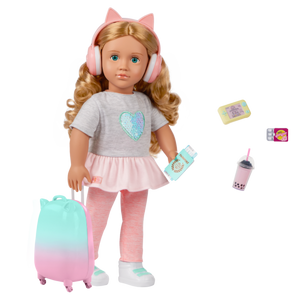 Our Generation Linzi 18-inch Doll with Luggage & Accessories