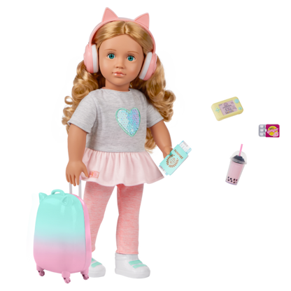 Our Generation Linzi 18-inch Doll with Luggage & Accessories