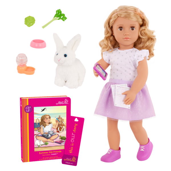 Our Generation  Tabby  Posable 18-inch Doll & Storybook Set