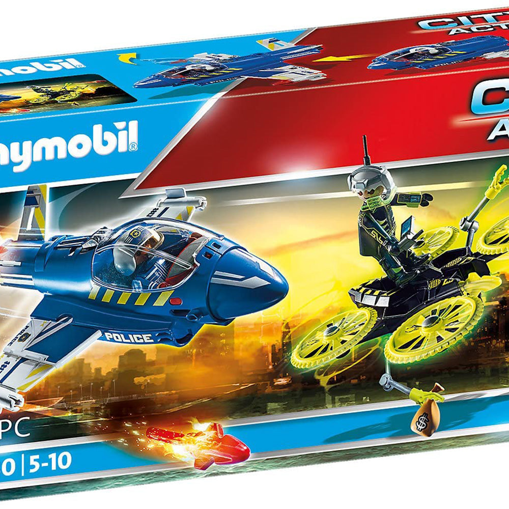 PLAYMOBIL City Action Police Jet With Drone