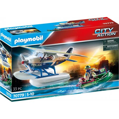 PLAYMOBIL City Action Police Sea Plane with Dinghy