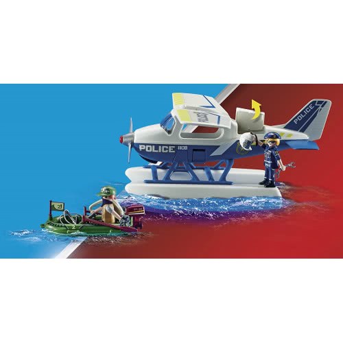 PLAYMOBIL City Action Police Sea Plane with Dinghy
