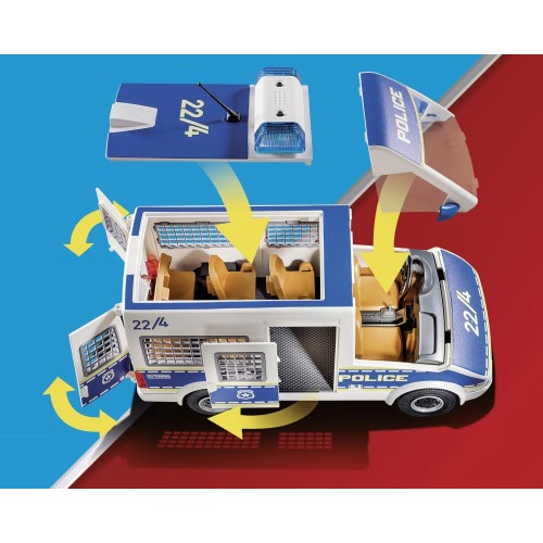 PLAYMOBIL City Action Police Van with Light & Sound