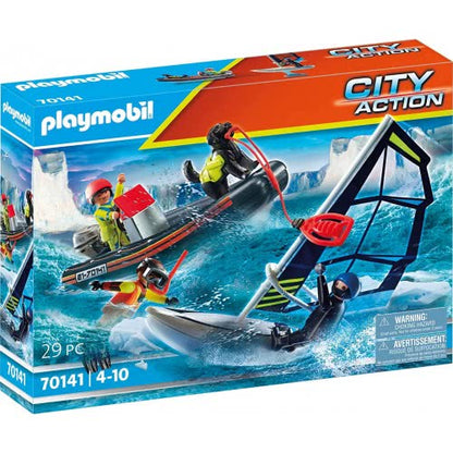 PLAYMOBIL City Action Sea Rescue: Dog Rescuing a Surfer