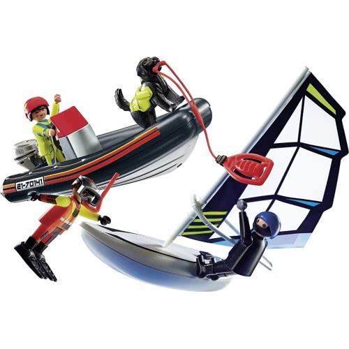PLAYMOBIL City Action Sea Rescue: Dog Rescuing a Surfer