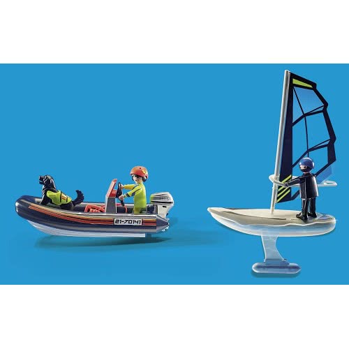 PLAYMOBIL City Action Sea Rescue: Dog Rescuing a Surfer