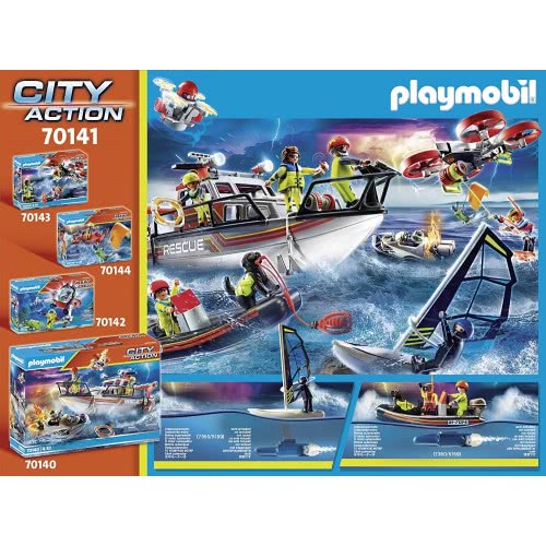 PLAYMOBIL City Action Sea Rescue: Dog Rescuing a Surfer