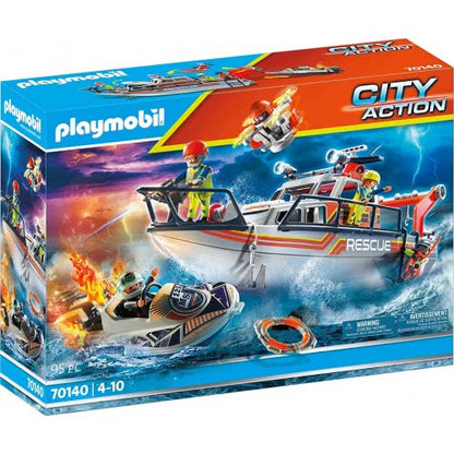 PLAYMOBIL City Action Sea Rescue Fire Fighter Boat