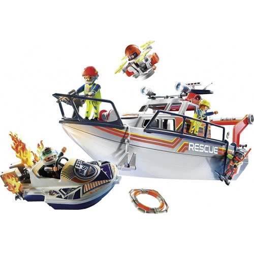PLAYMOBIL City Action Sea Rescue Fire Fighter Boat