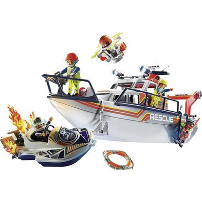 PLAYMOBIL City Action Sea Rescue Fire Fighter Boat