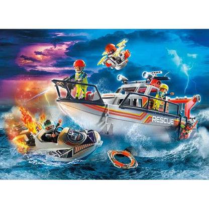 PLAYMOBIL City Action Sea Rescue Fire Fighter Boat