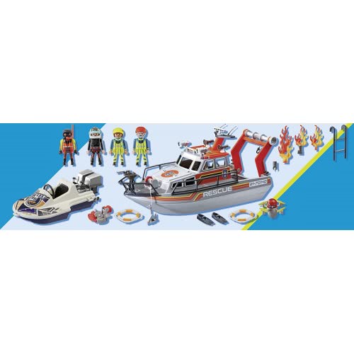 PLAYMOBIL City Action Sea Rescue Fire Fighter Boat