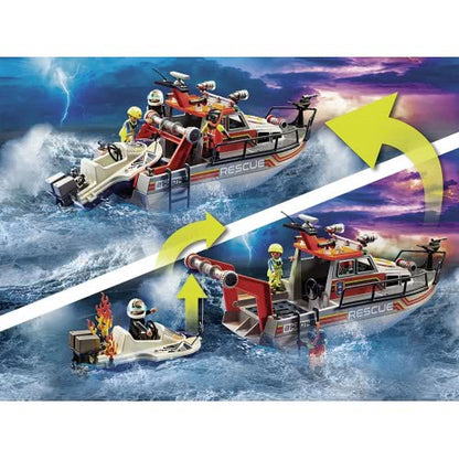 PLAYMOBIL City Action Sea Rescue Fire Fighter Boat