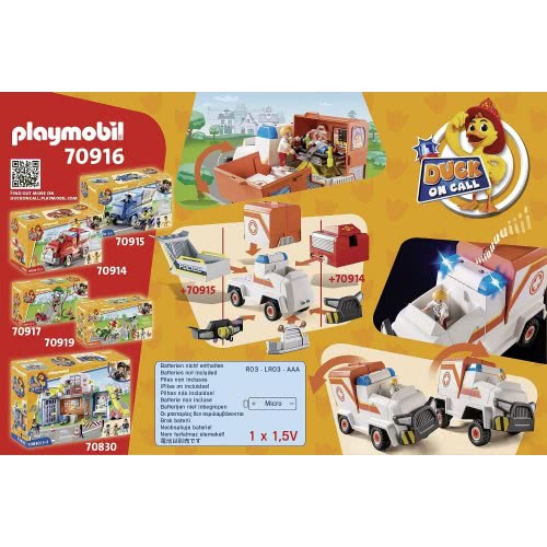 PLAYMOBIL Duck On Call Ambulance Emergency Vehicle