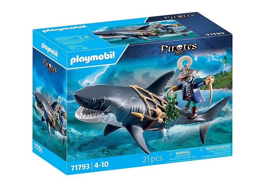 PLAYMOBIL Pirate with Giant Shark 71793