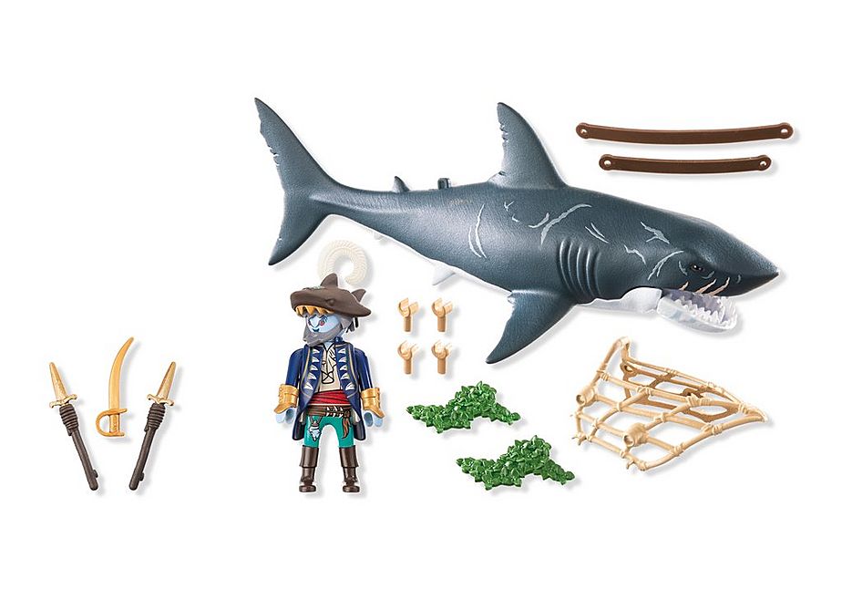 PLAYMOBIL Pirate with Giant Shark 71793