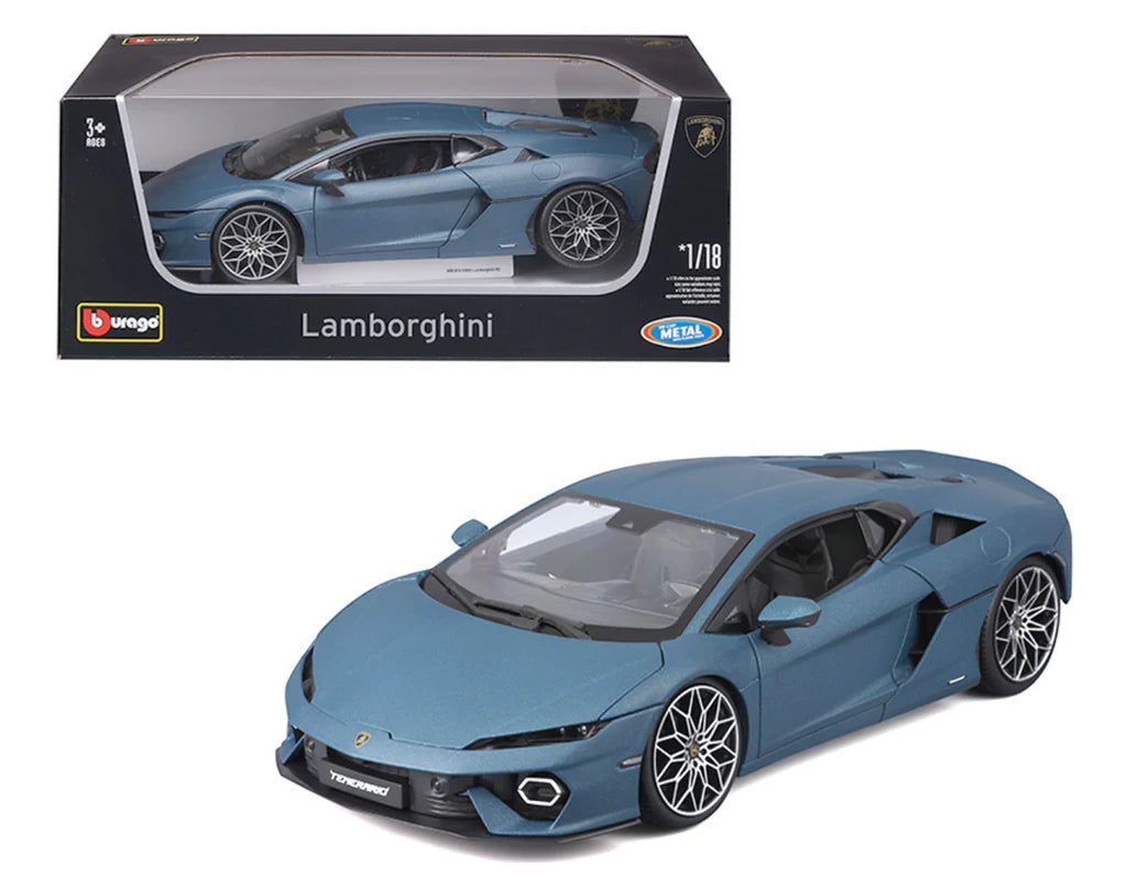 BBurago 1:18 Diecast Model 2024 Lamborghini Temerario Matte Blue - Wild Willy