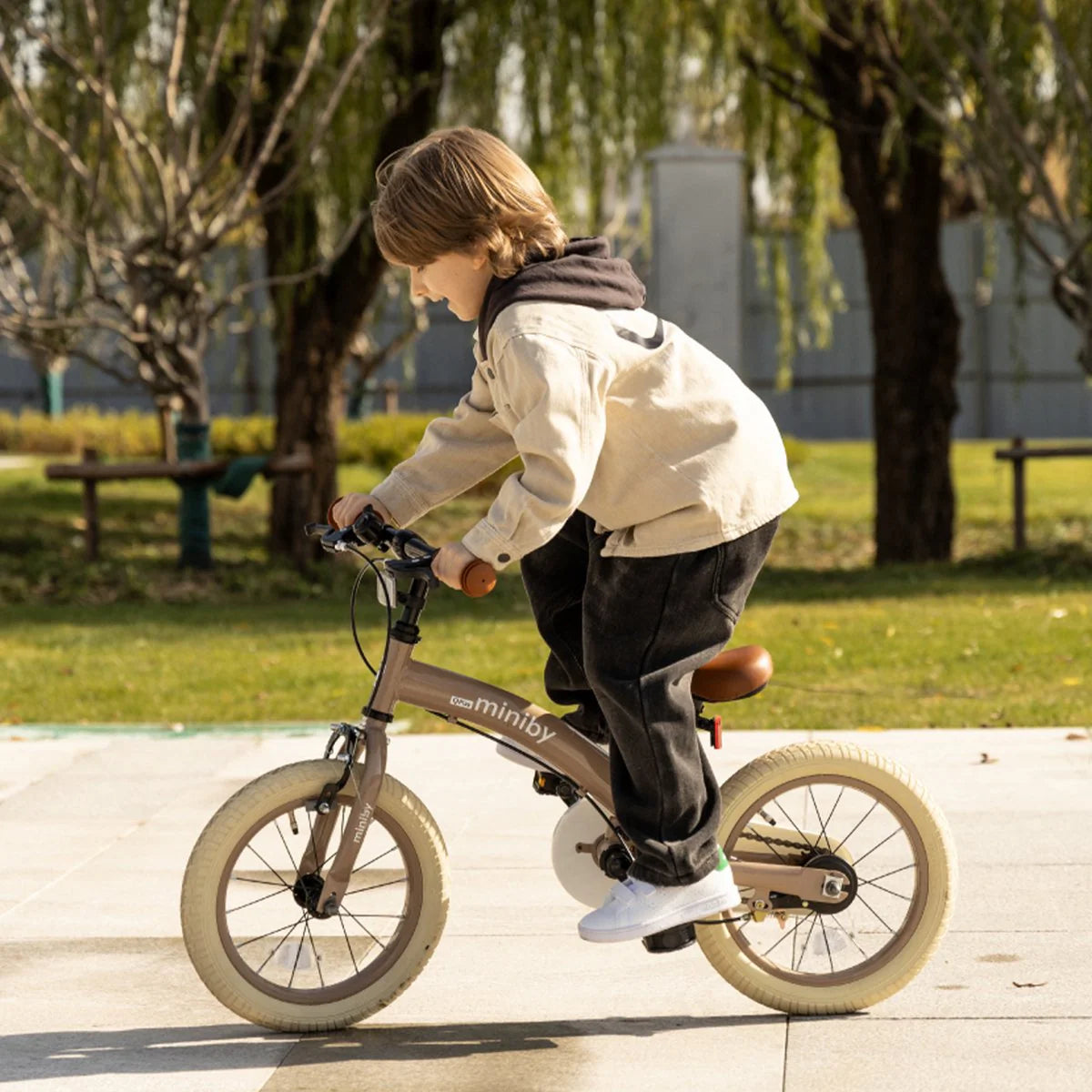 Qplay Children's Bike 12 inch - 3 in 1 - Balance Bike - Mocha