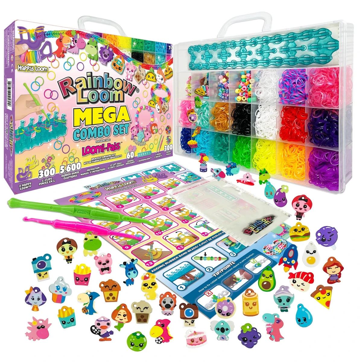 Rainbow Loom Mega Combo 7000+ Piece Rubber Band Bracelet Kit - Wild Willy