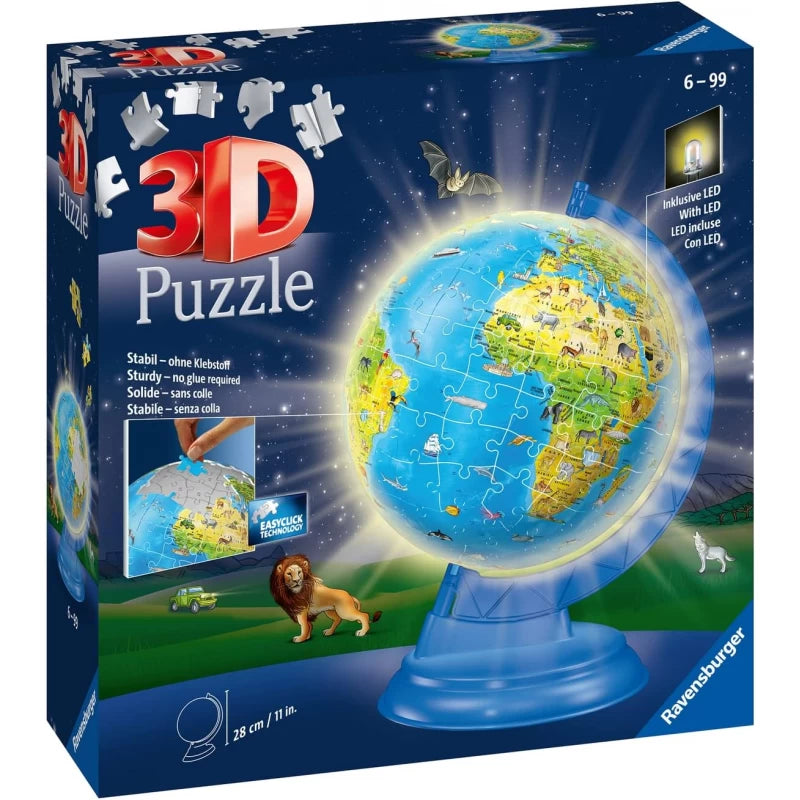 Ravensburger 3D Puzzle Illuminated Globe - Wild Willy