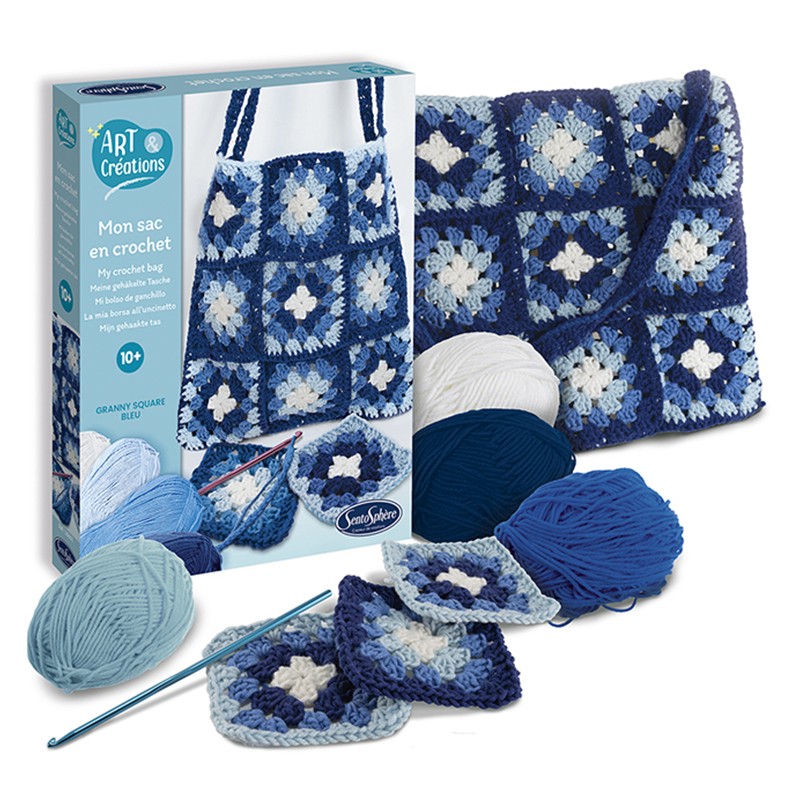 Sentosphere Mon Sac en Crochet Bleu