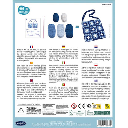 Sentosphere Mon Sac en Crochet Bleu