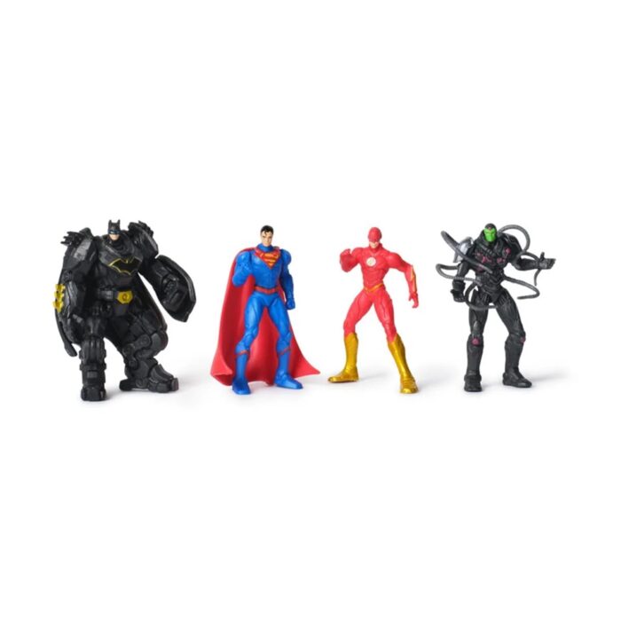 Spin Master Metal Force Brainiac vs. Batman, Superman, & The Flash Action Figures