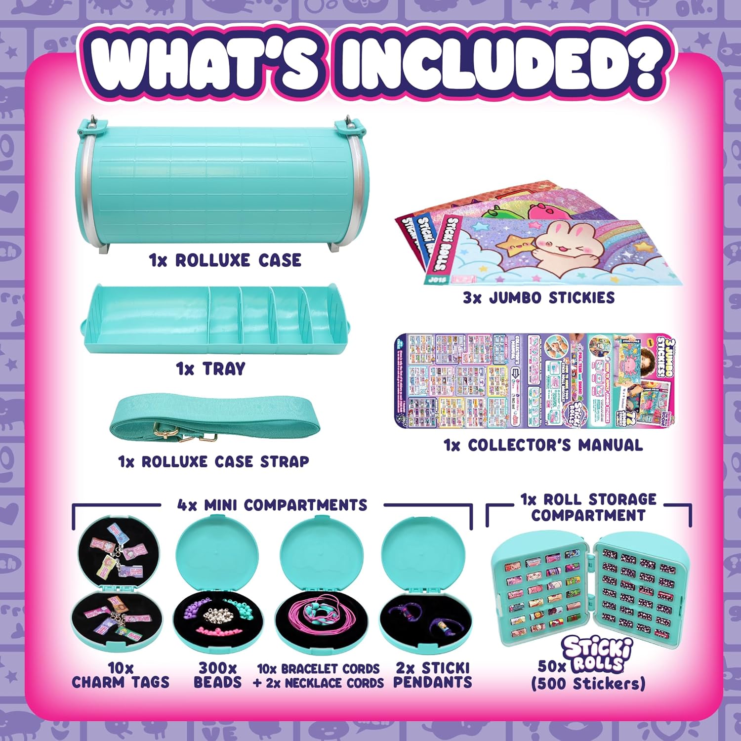Sticki Rolls Rolluxe 500 Stickers - Wild Willy