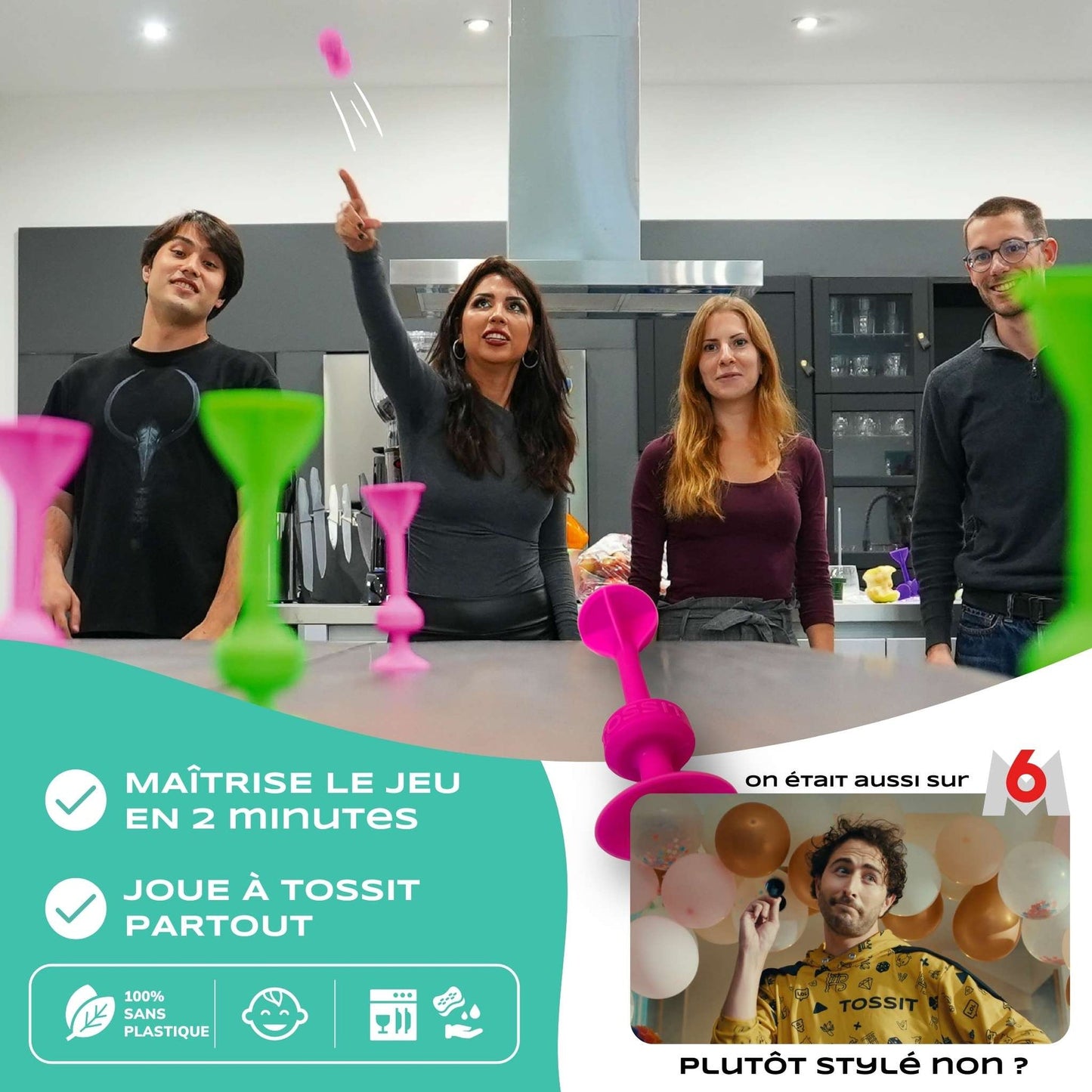 TOSSIT The Ultimate Dart Game Red/Cyan