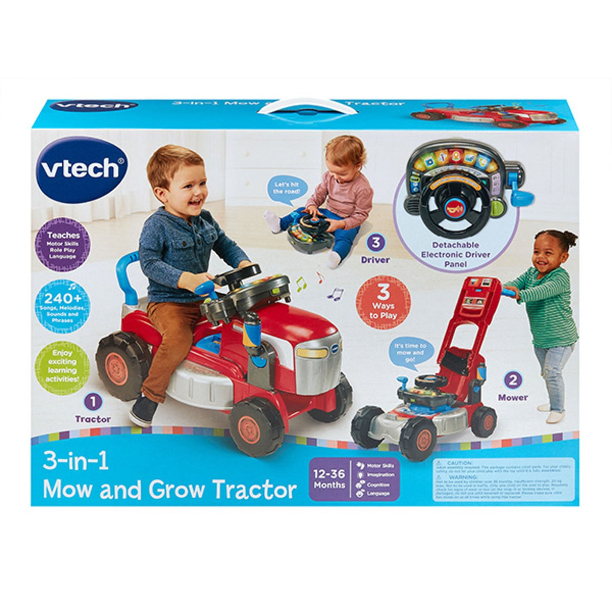 VTech 3-in-1 Mow And Grow Tractor