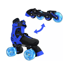 Yvolution Neon Combo Skates Blue Size 34-37