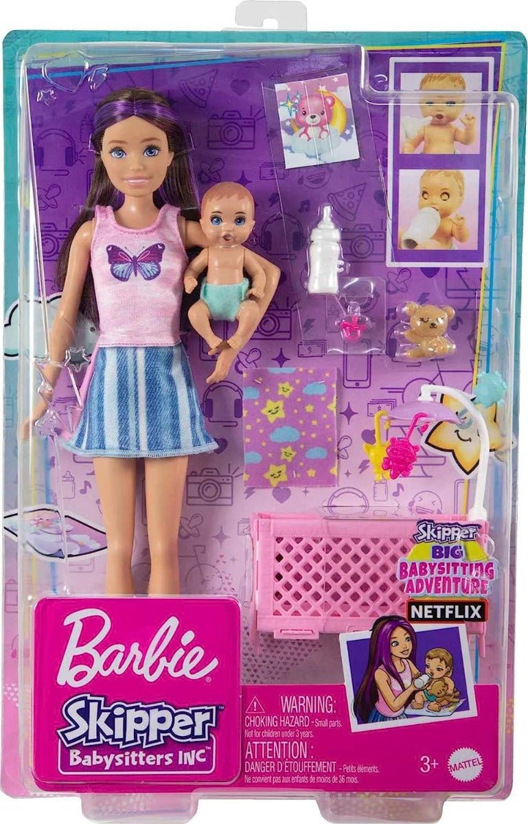 Barbie Skipper with Baby Doll Set