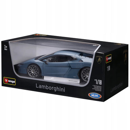 BBurago 1:18 Diecast Model 2024 Lamborghini Temerario Matte Blue - Wild Willy