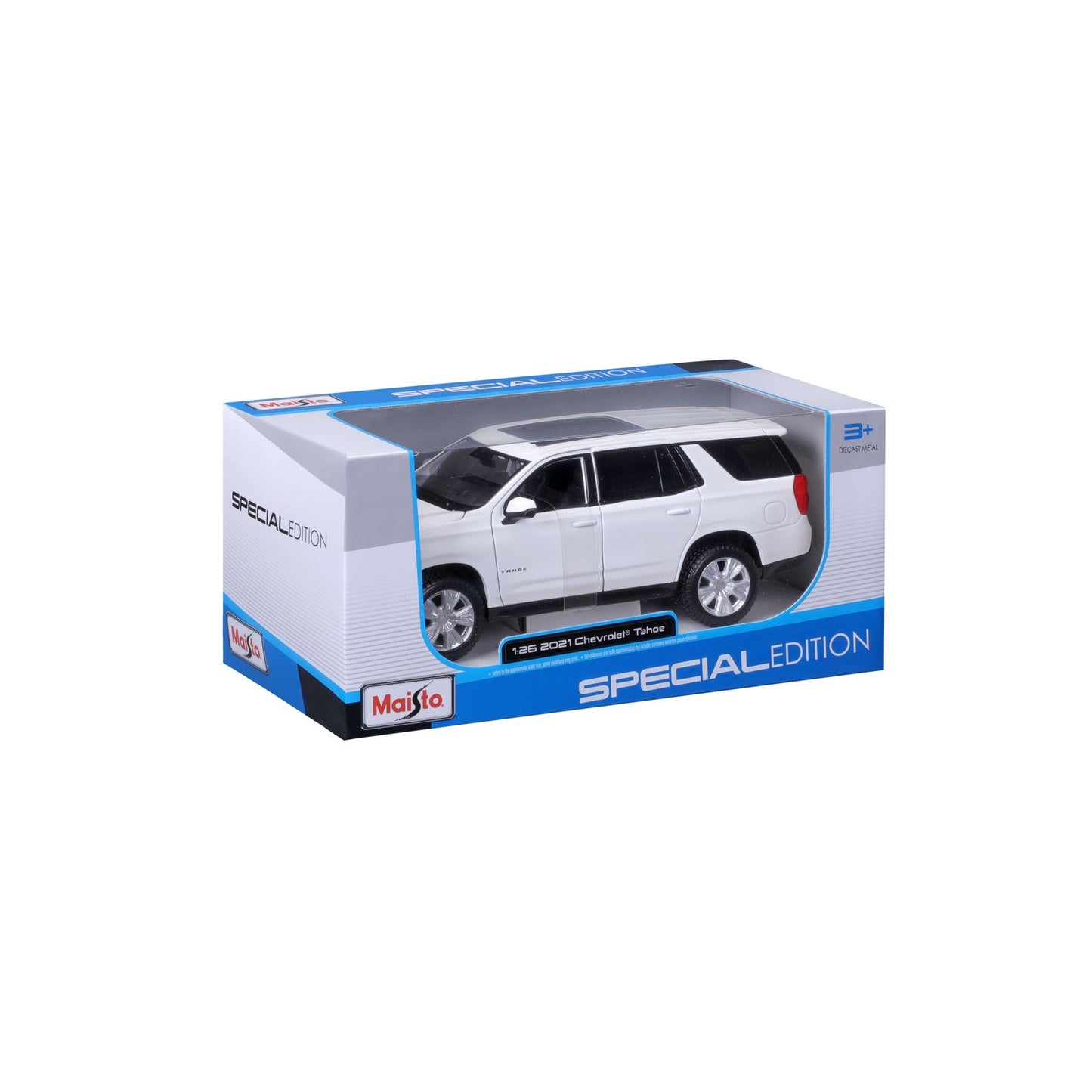 Maisto Chevrolet Tahoe 2021 White - 1:24 Diecast Model - Wild Willy