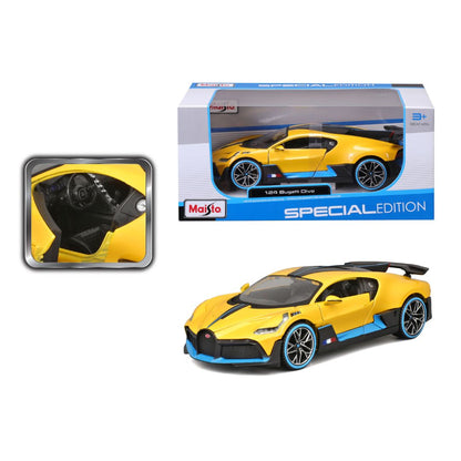 Maisto Bugatti Divo Yellow 1:24 Diecast Model - Wild Willy