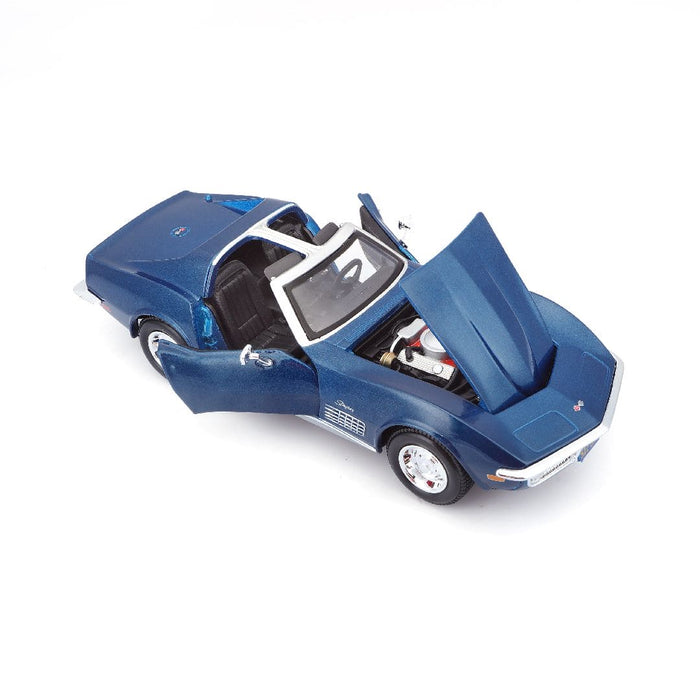 Maisto Corvette 1970 Blue 1:24 Die-Cast Vehicle - Wild Willy