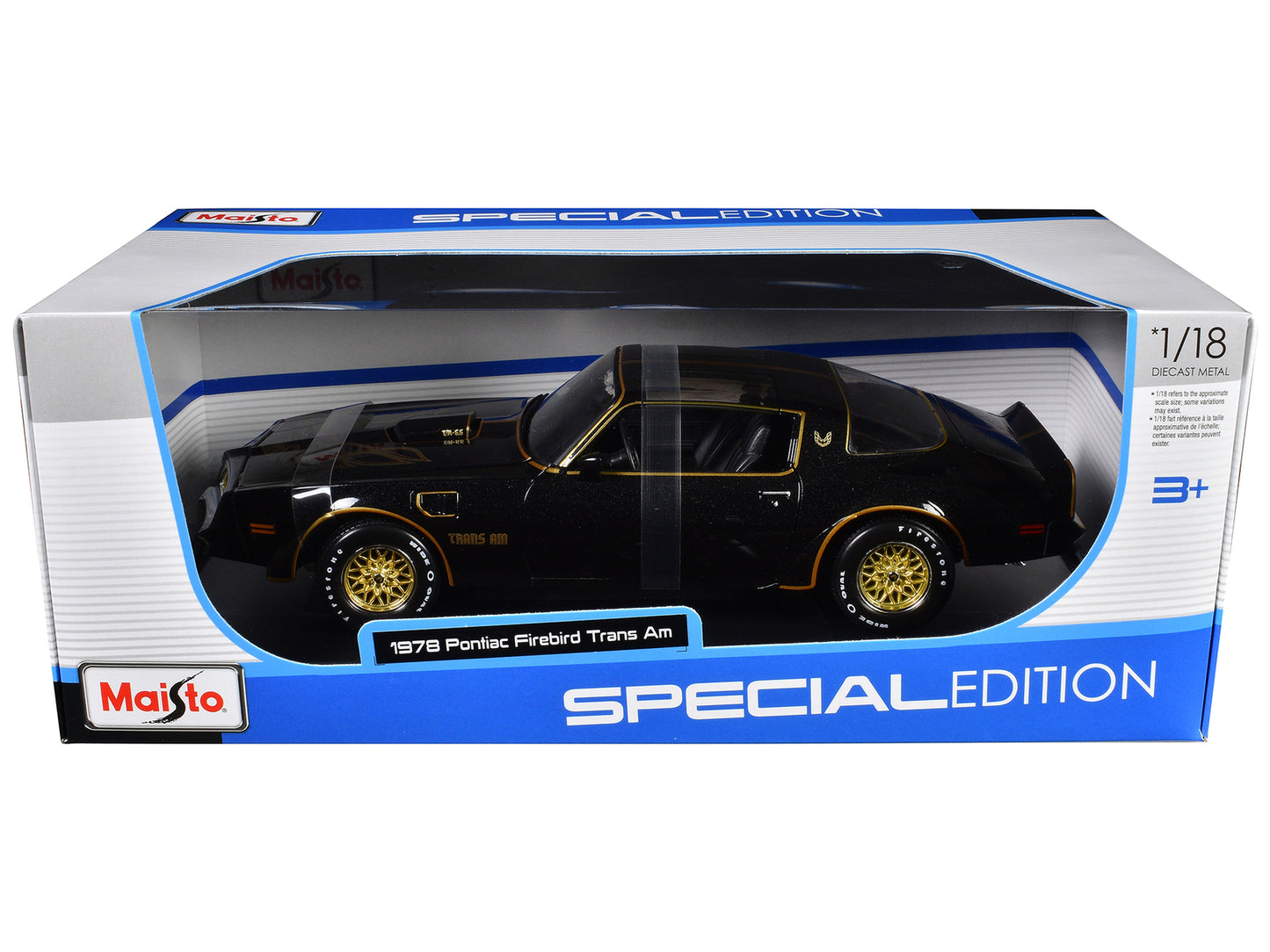 Maisto 1:18 Diecast Model 1978 Pontiac Firebird Trans Am Black - Wild Willy