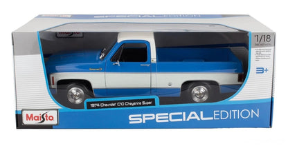 Maisto Chevrolet C10 Cheyenne Super Blue & White 1:18